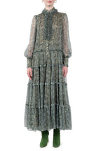Roses Chemisier Chiffon Dress
