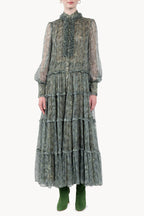 Roses Chemisier Chiffon Dress