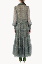 Roses Chemisier Chiffon Dress