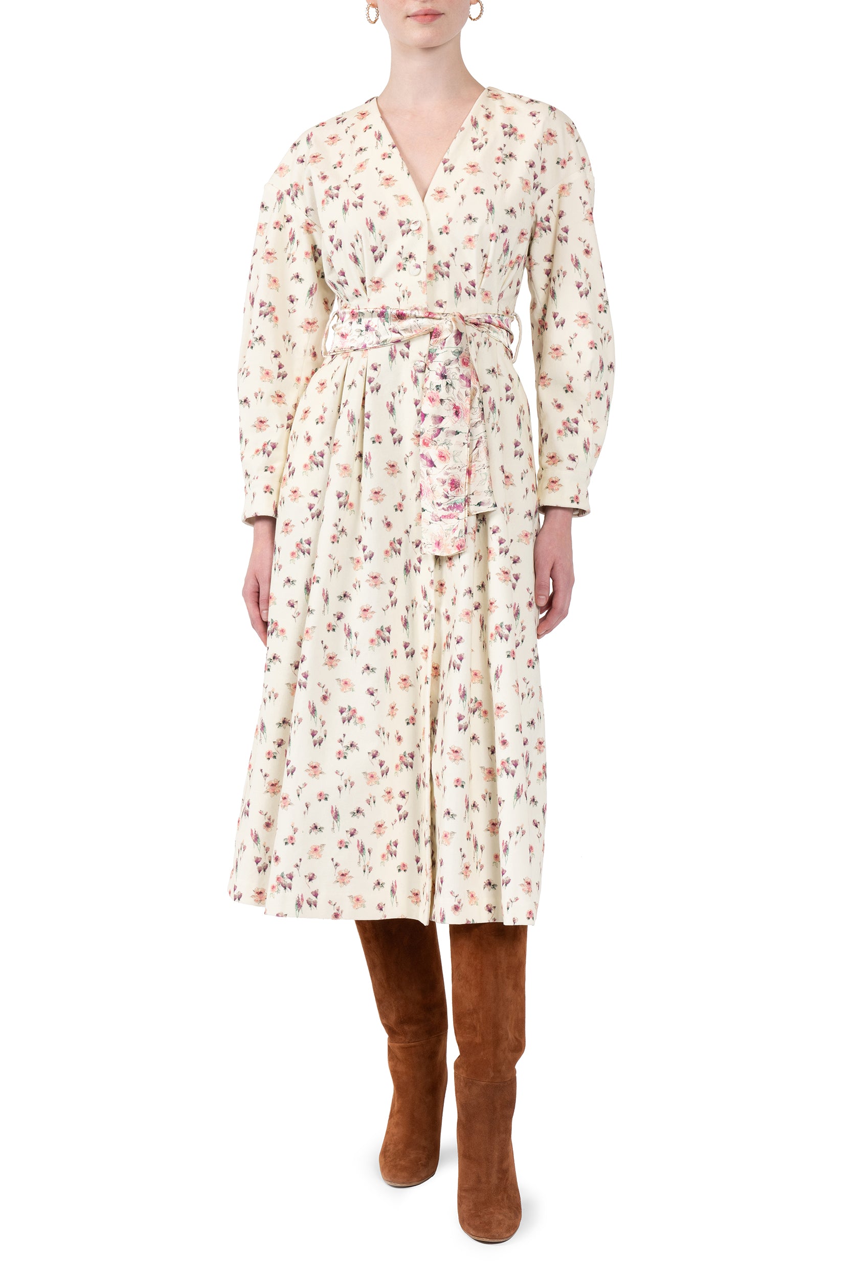 Velvet Rose Printed Dress