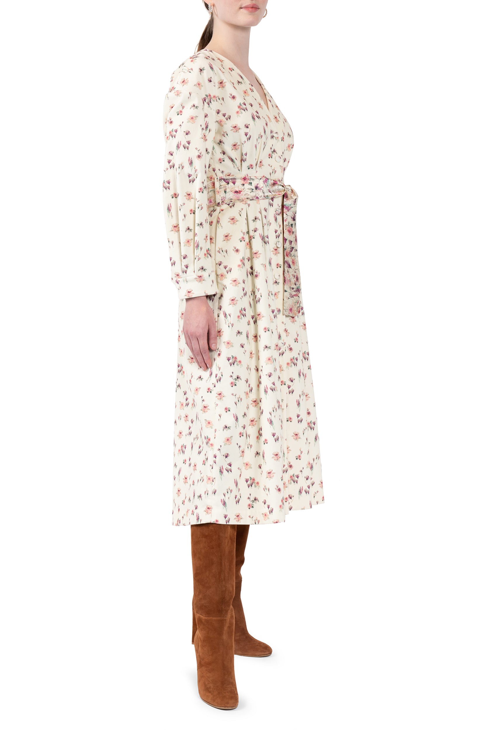 Velvet Rose Printed Dress