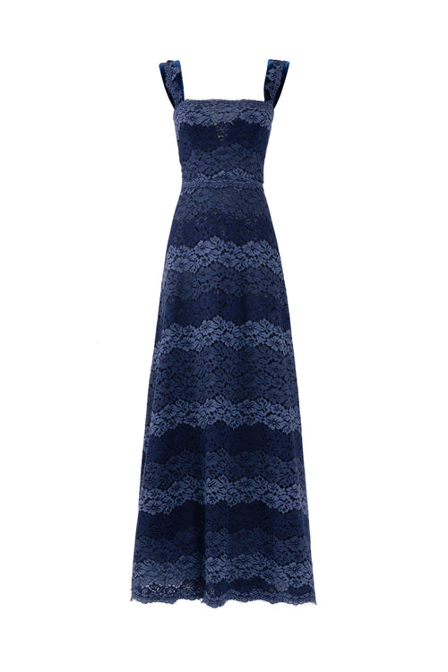 Bustier Striped Lace Dress