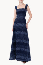 Bustier Striped Lace Dress