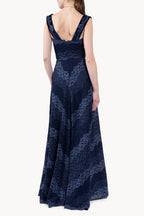 Bustier Striped Lace Dress