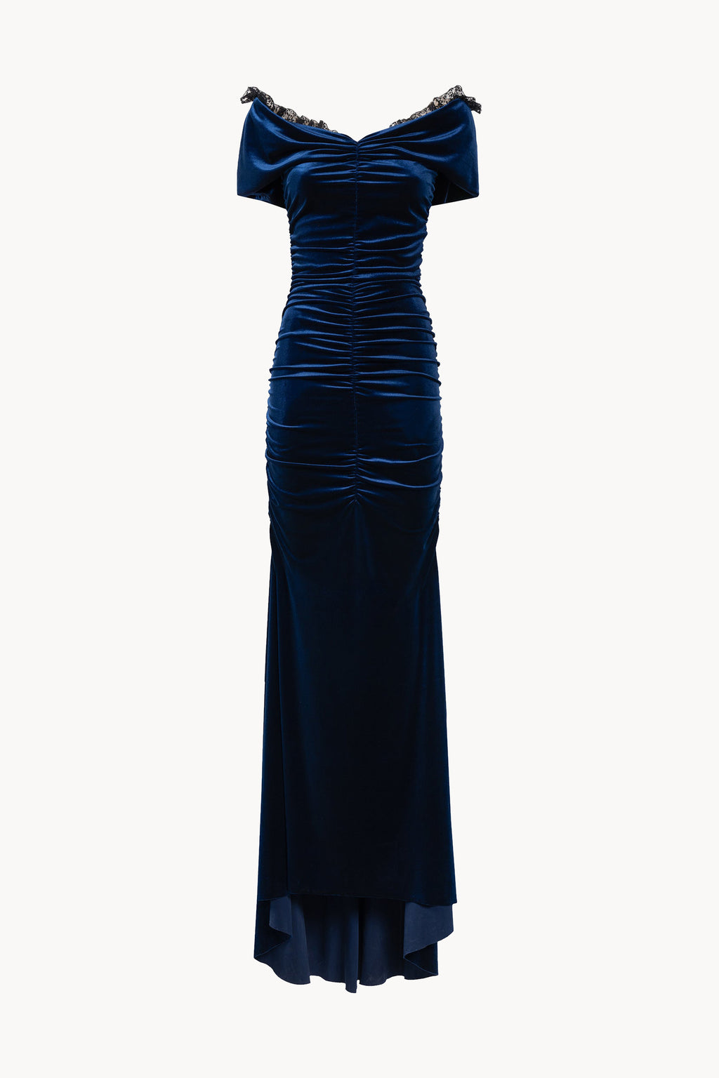 Vestito drappeggiato in velluto stretch