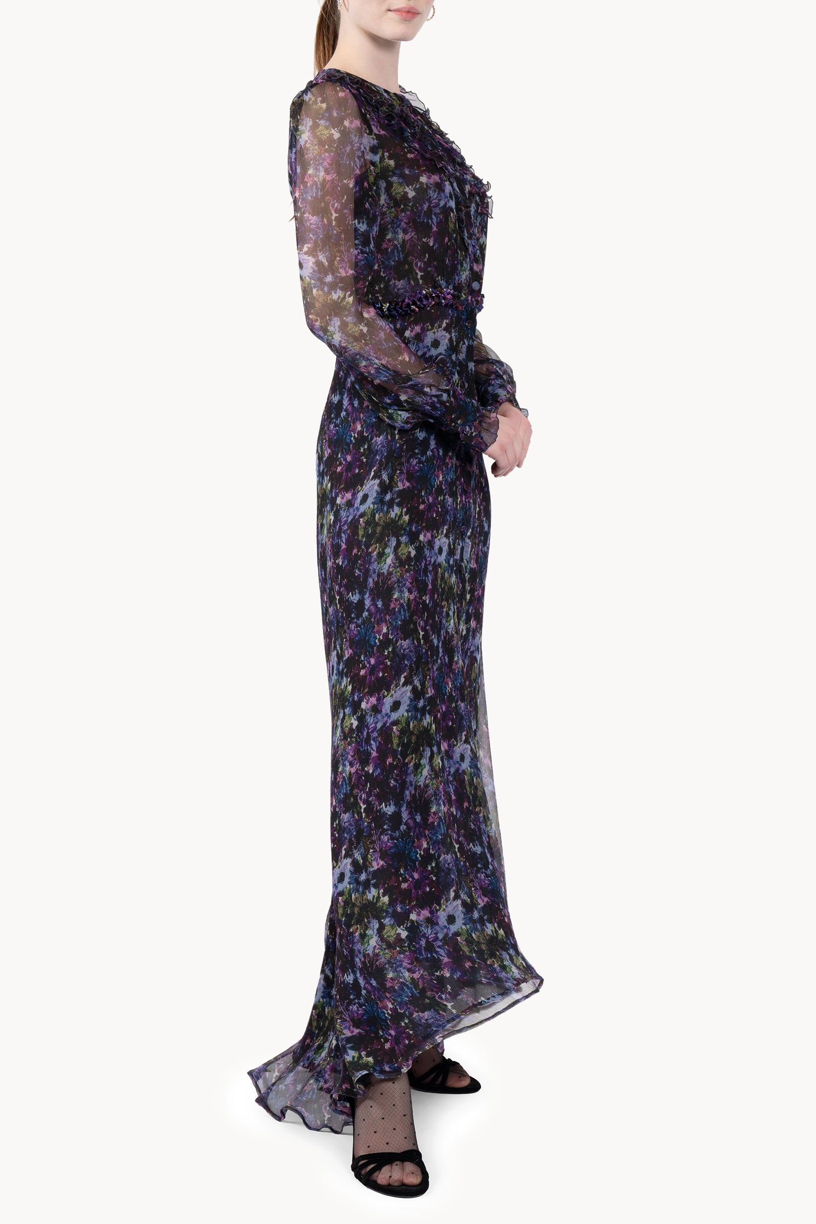 Chiffon Flowy Maxi Dress