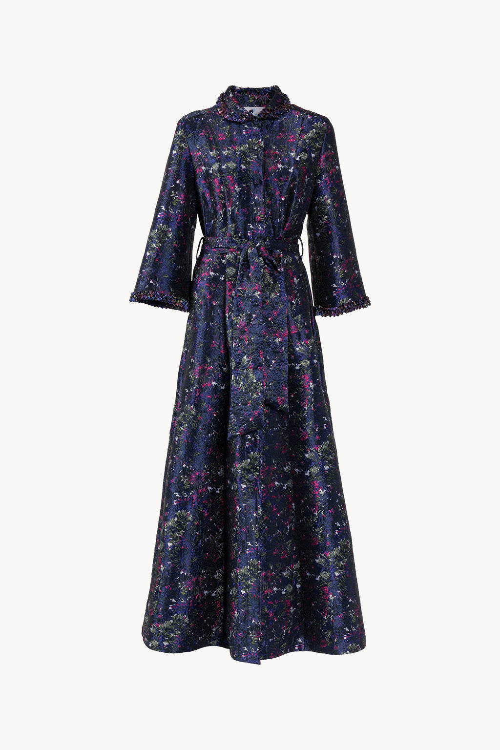 Brocade Dress With A Collar