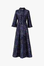 Brocade Dress With A Collar