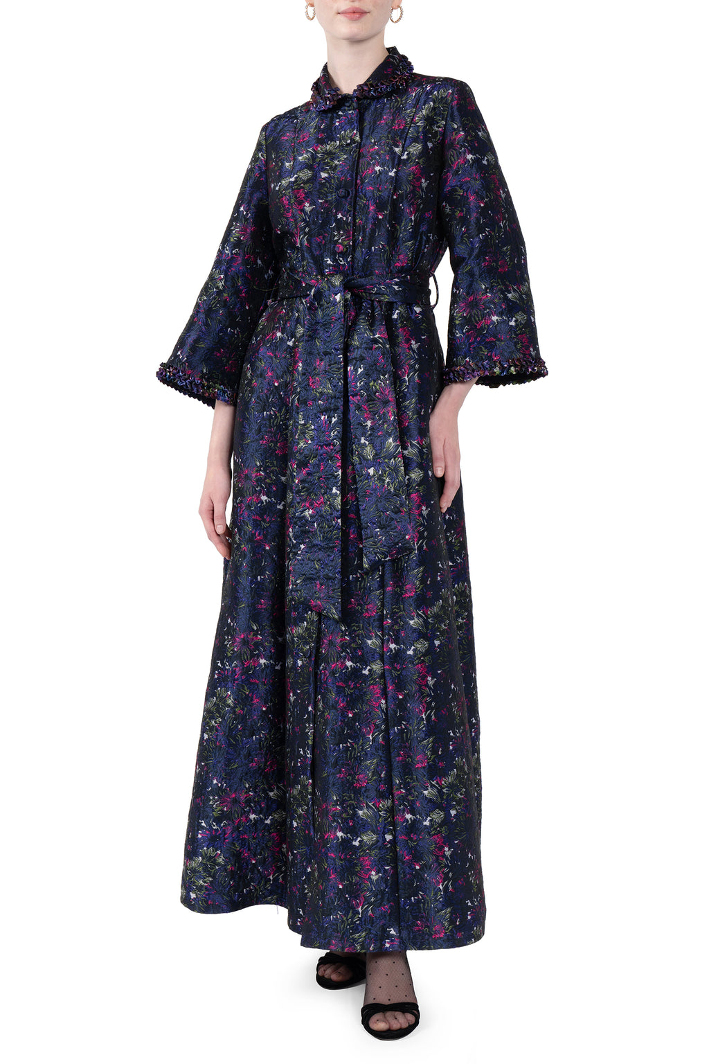 Brocade Dress With A Collar