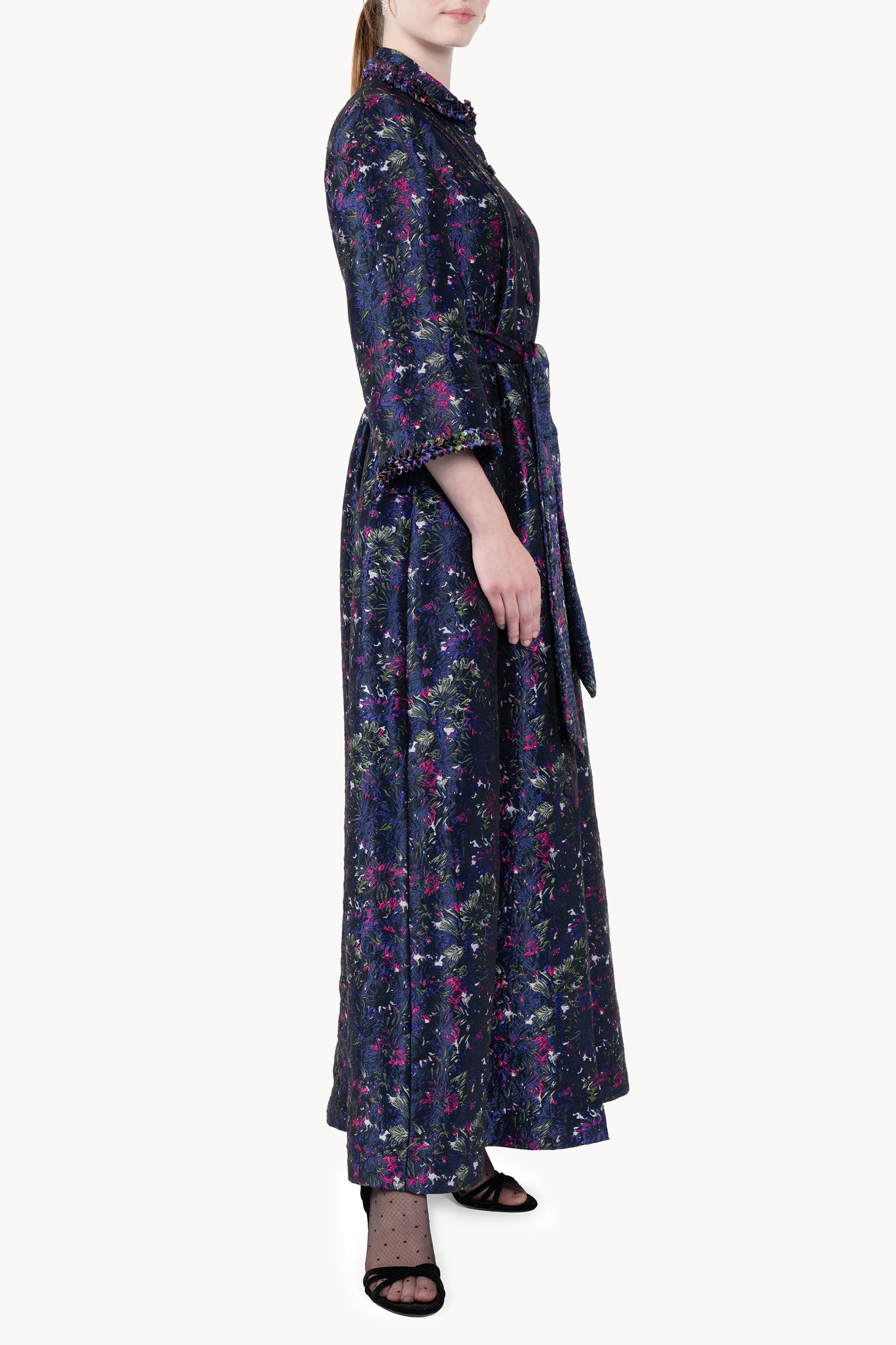 Brocade Dress With A Collar