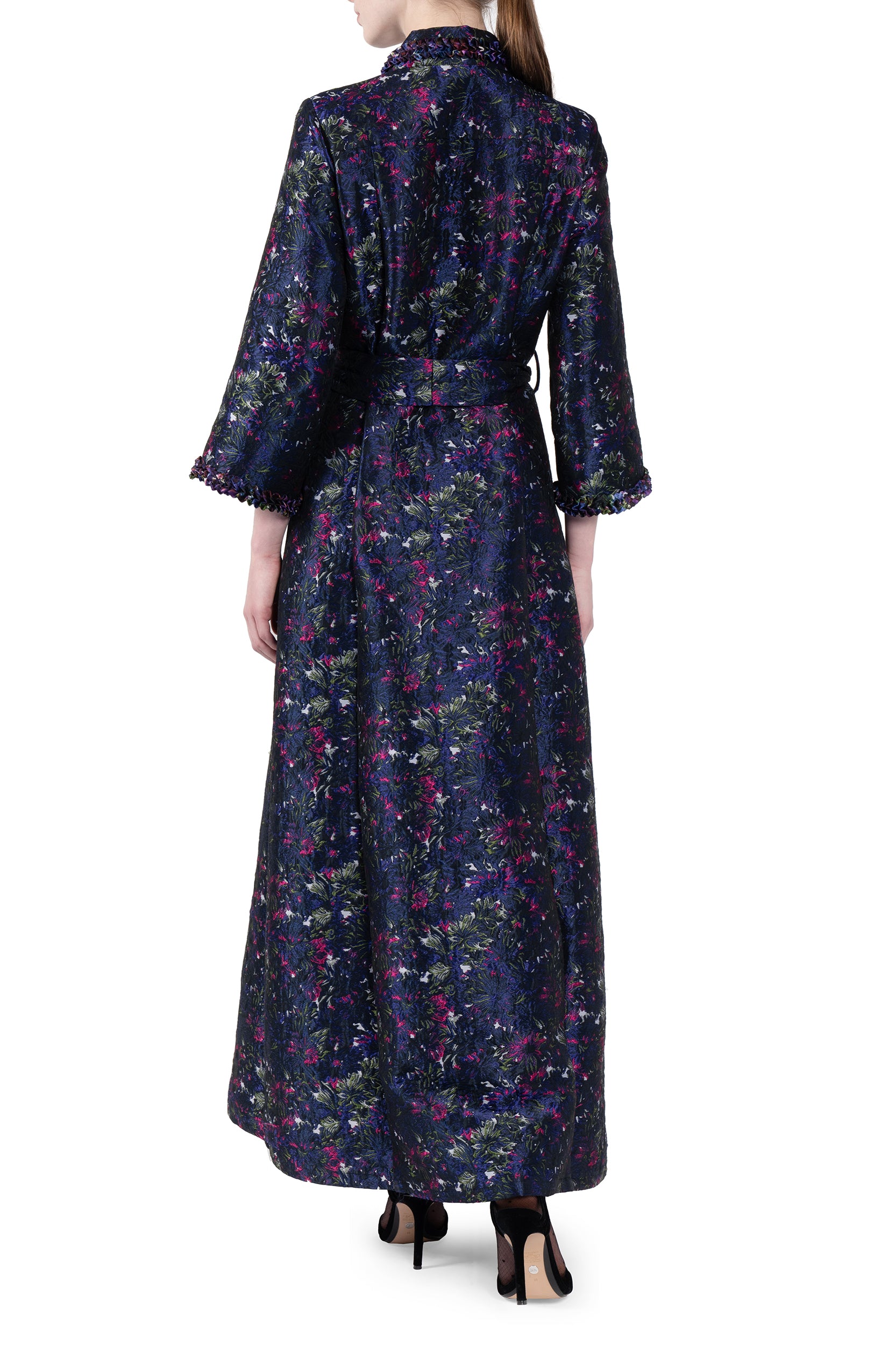 Brocade Dress With A Collar