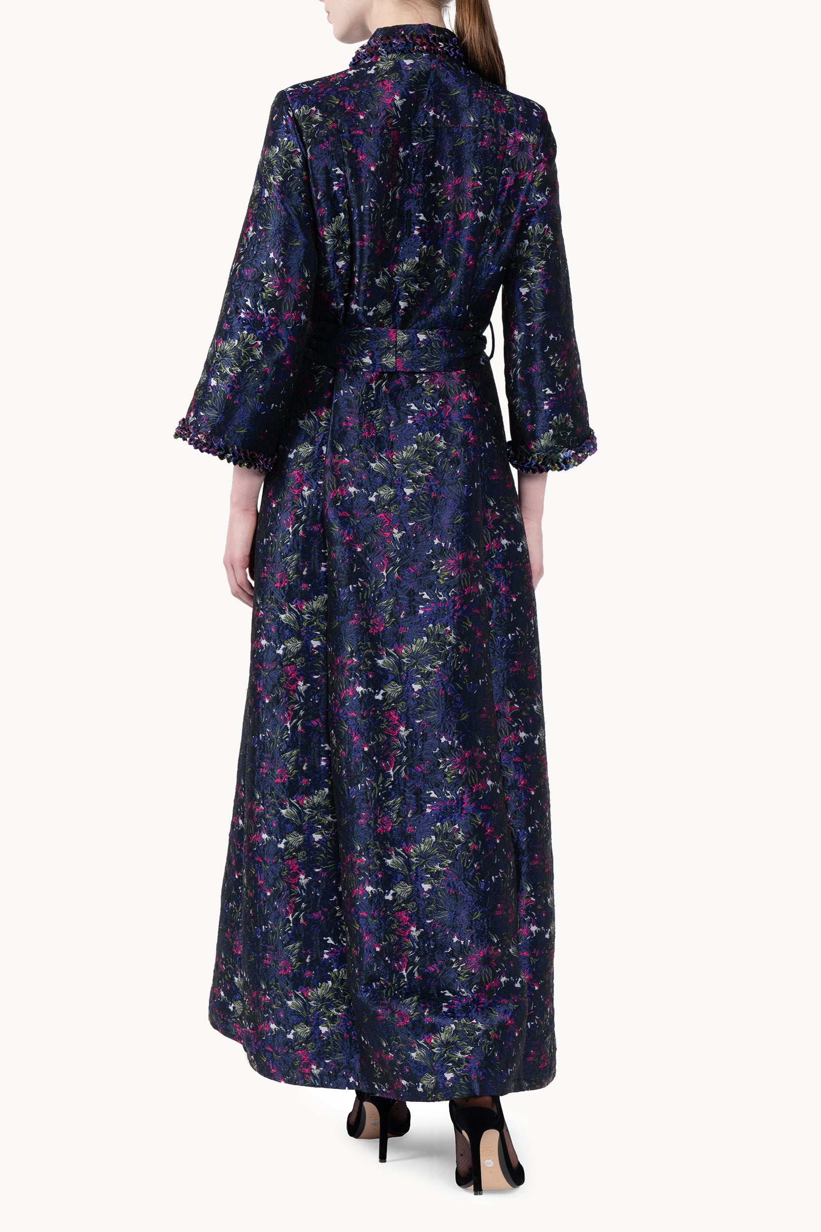 Brocade Dress With A Collar