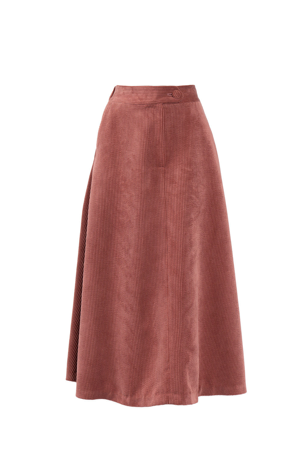 Wide Corduroy Velvet Skirt