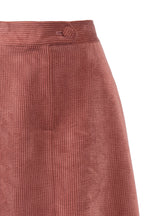 Wide Corduroy Velvet Skirt