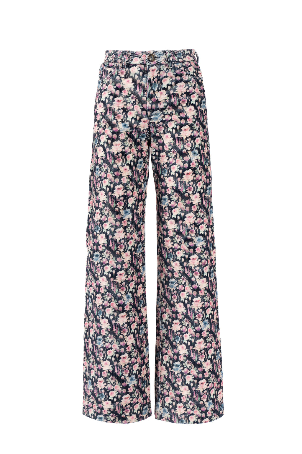 Printed Corduroy Palazzo Pants