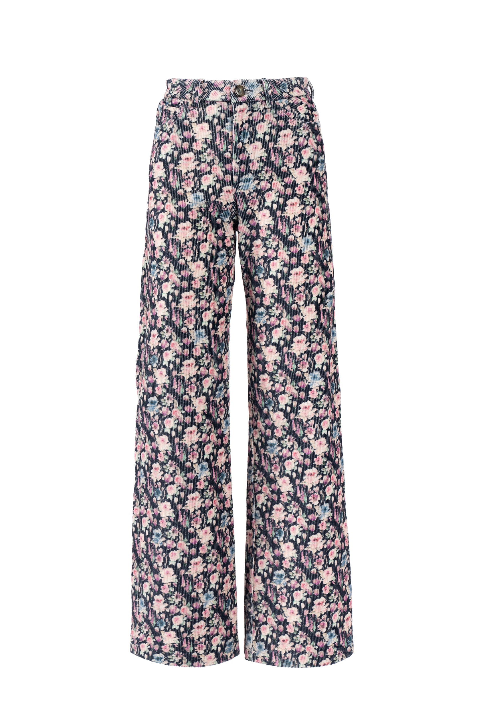 Printed Corduroy Palazzo Pants