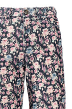 Printed Corduroy Palazzo Pants
