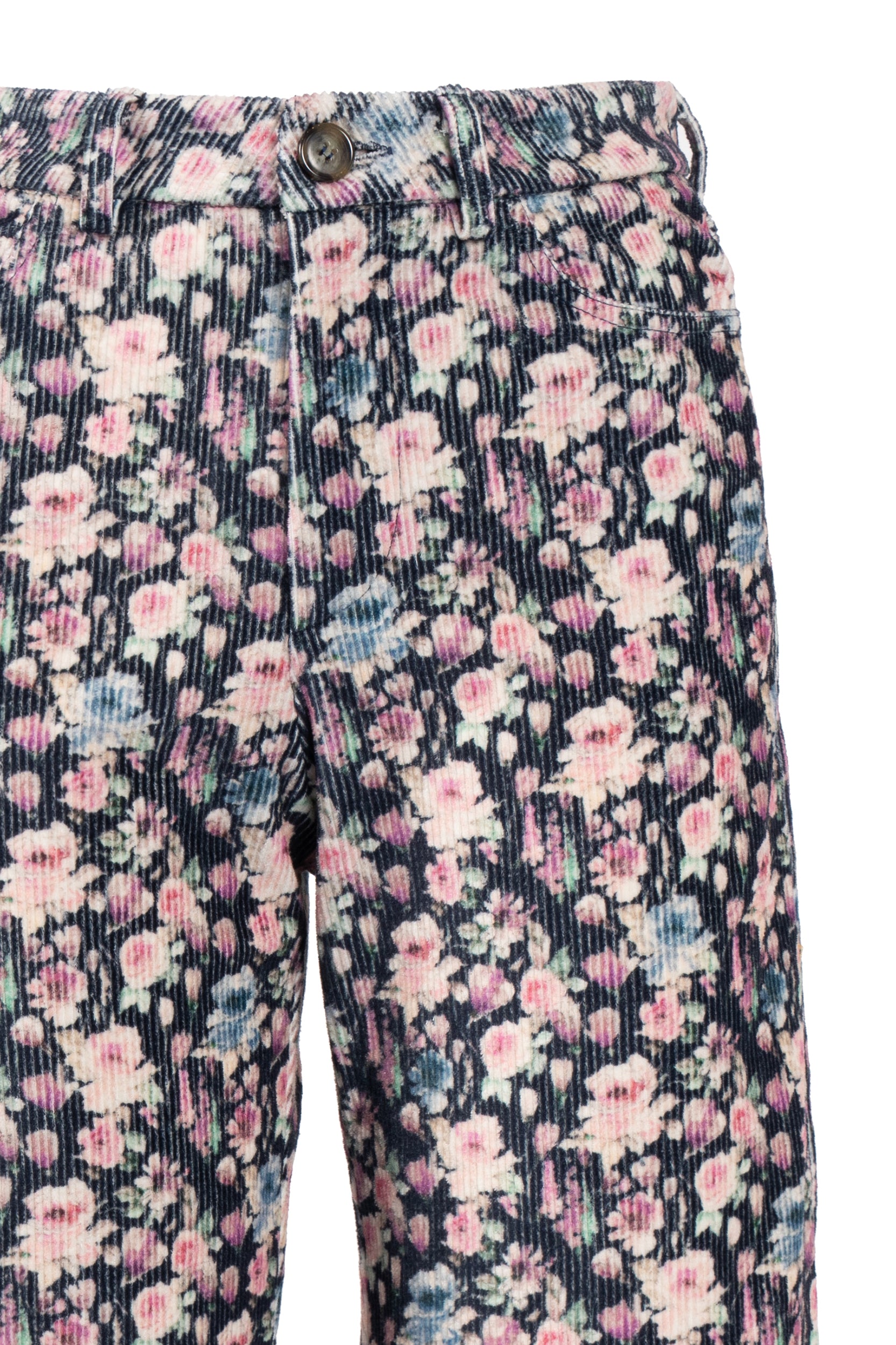 Printed Corduroy Palazzo Pants