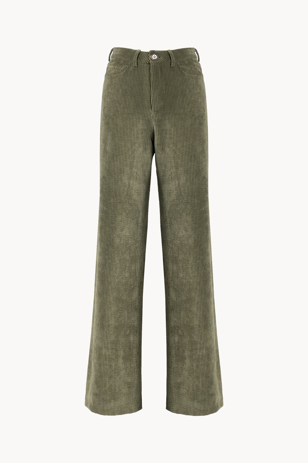 Pantaloni palazzo in velluto a coste verde