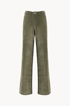 Pantaloni palazzo in velluto a coste verde