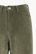 Pantaloni palazzo in velluto a coste verde