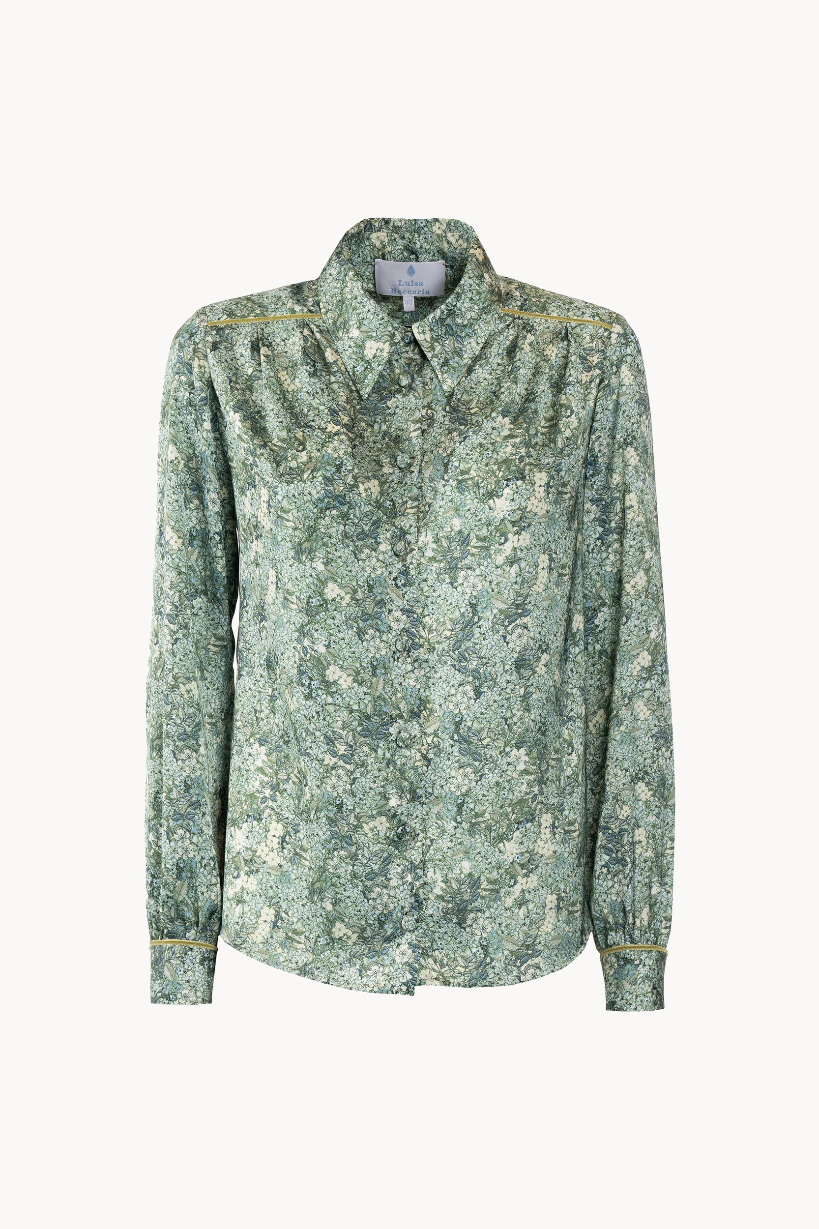 Camicia stampata in raso