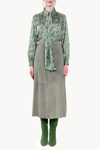 Green Suede Skirt