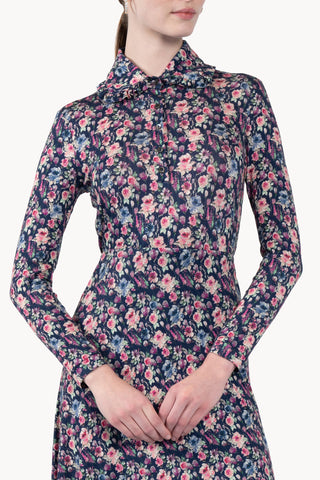 Jersey Micro Floral Printed Polo
