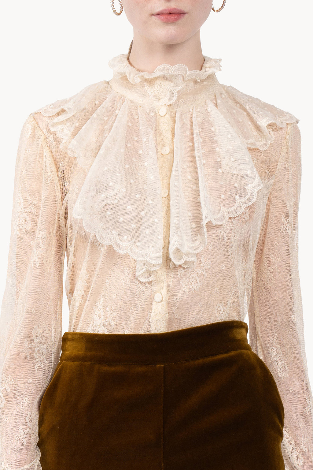 Lace Ruffles Shirt