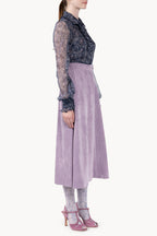 Chiffon Printed Shirt With Ruches