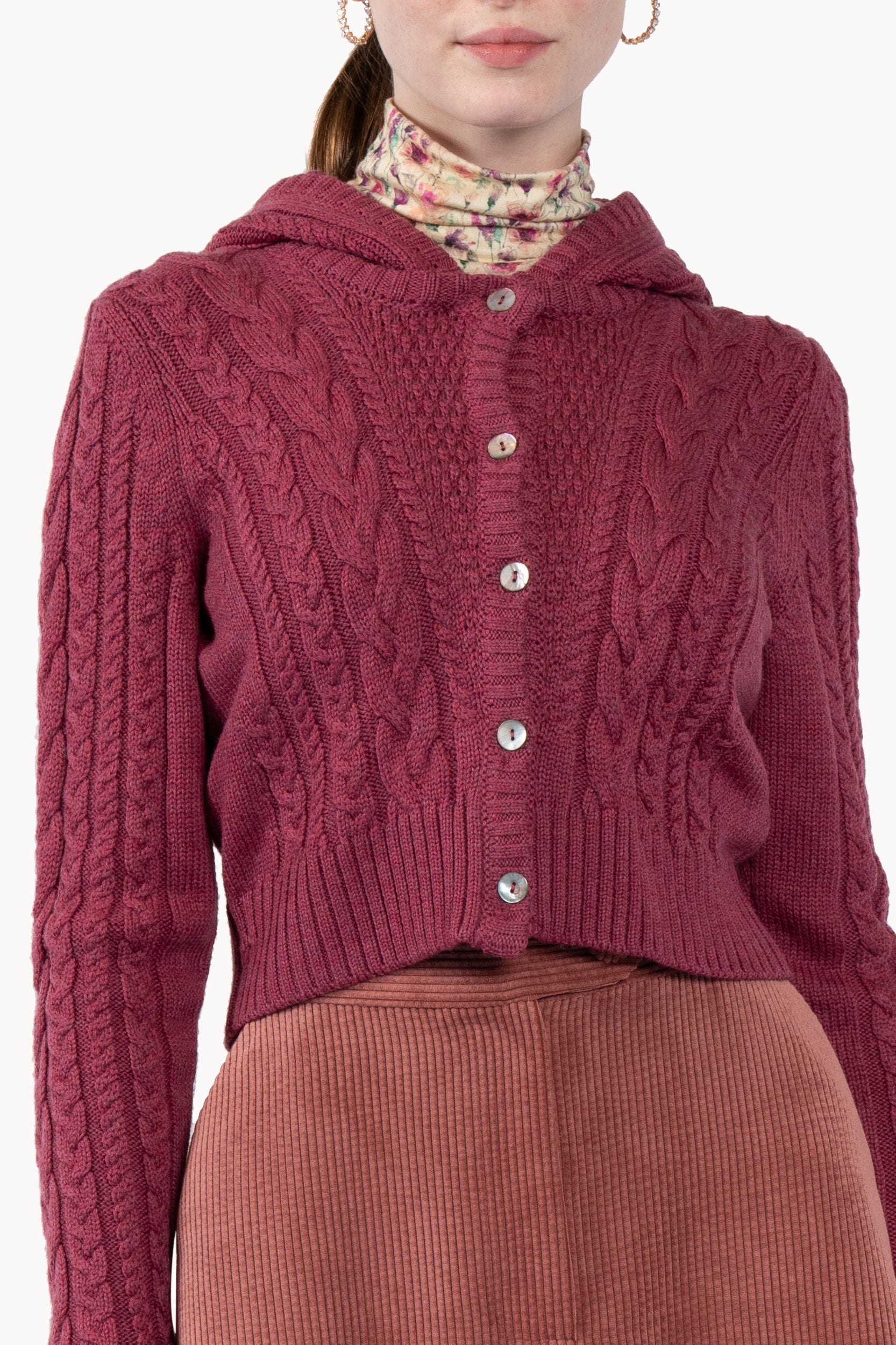 Hooded cardigan
