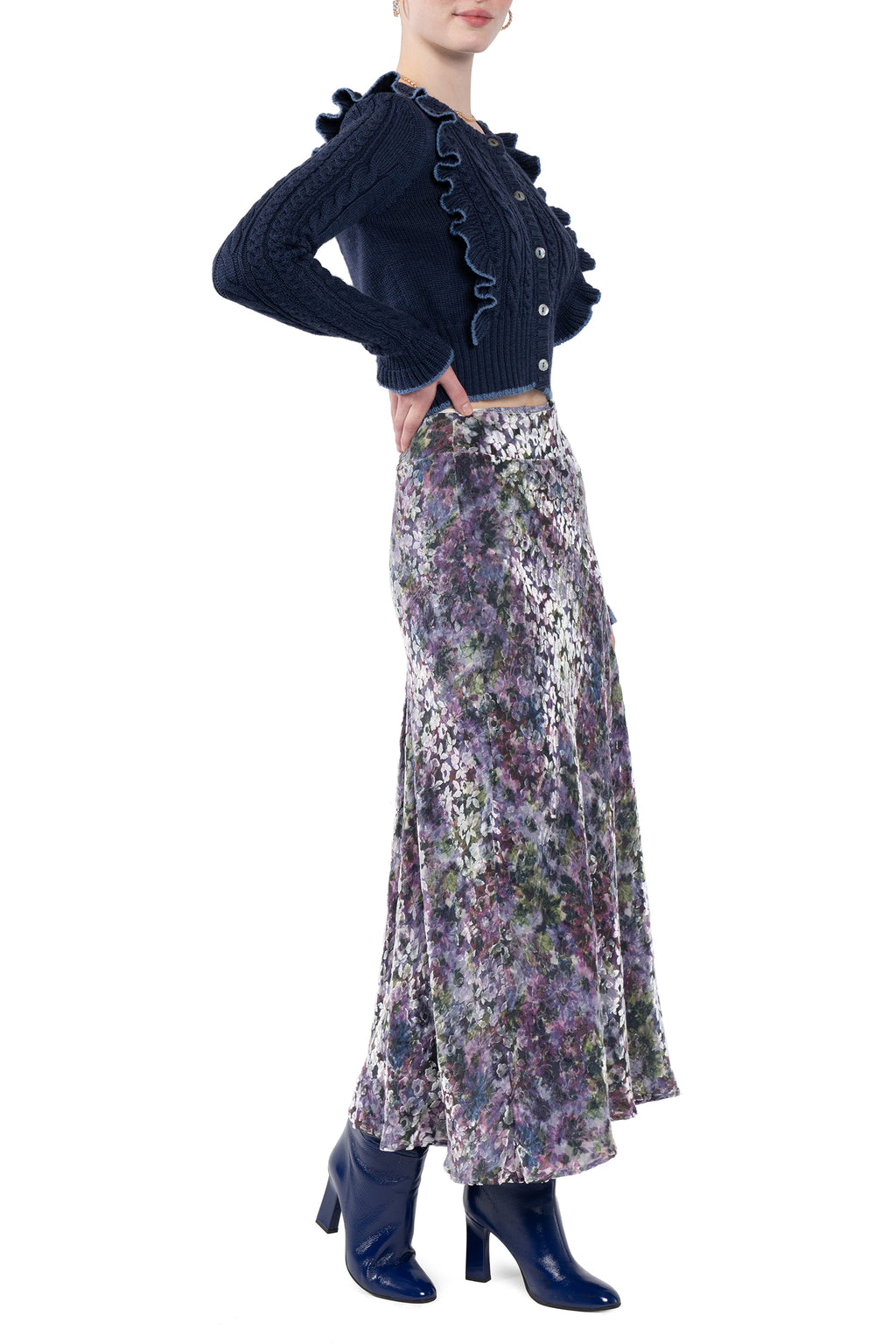 Cardigan con ruches
