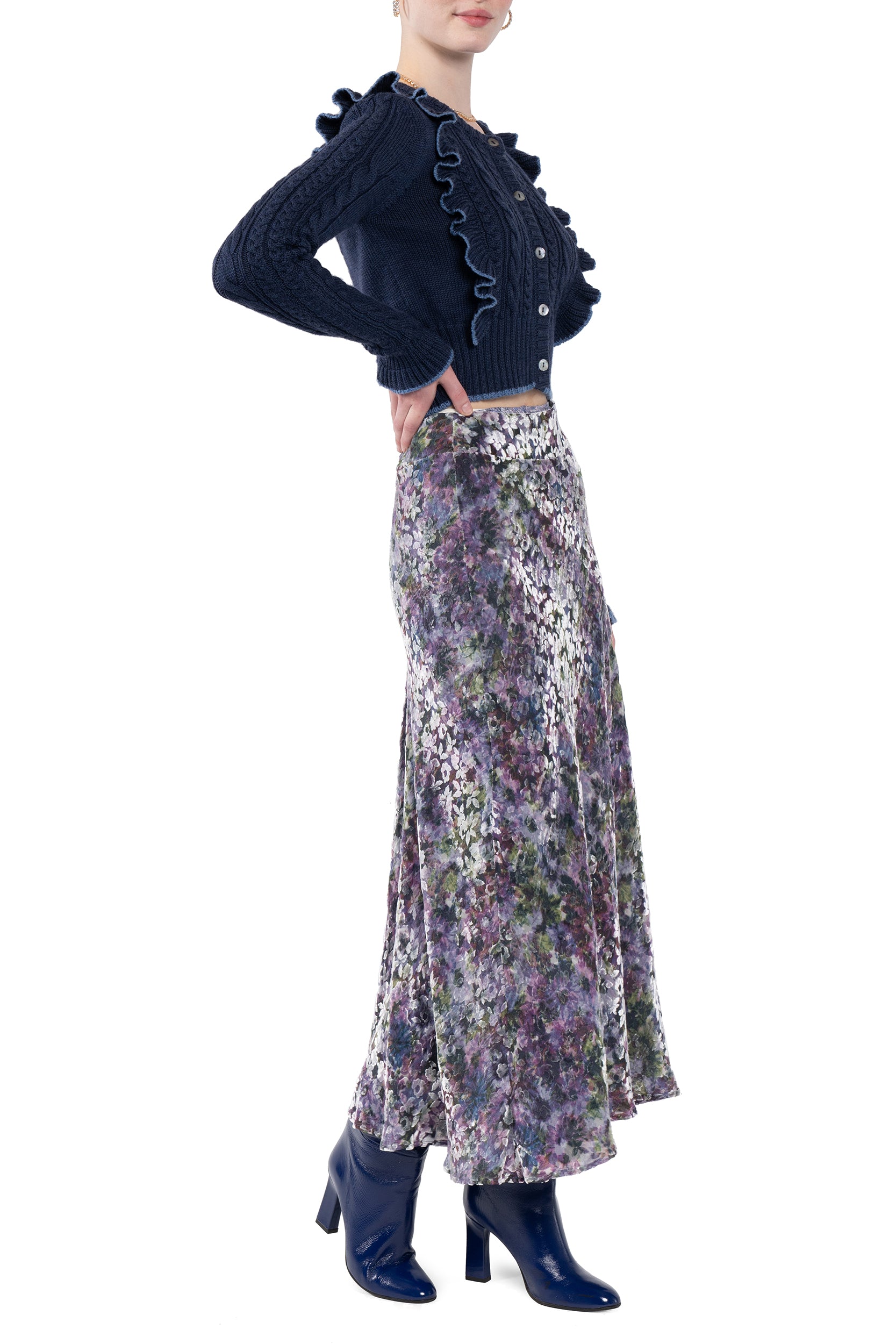 Cardigan con ruches