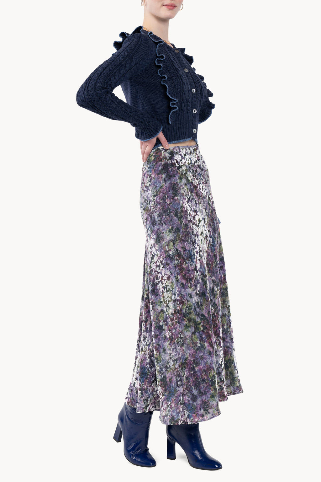 Cardigan con ruches