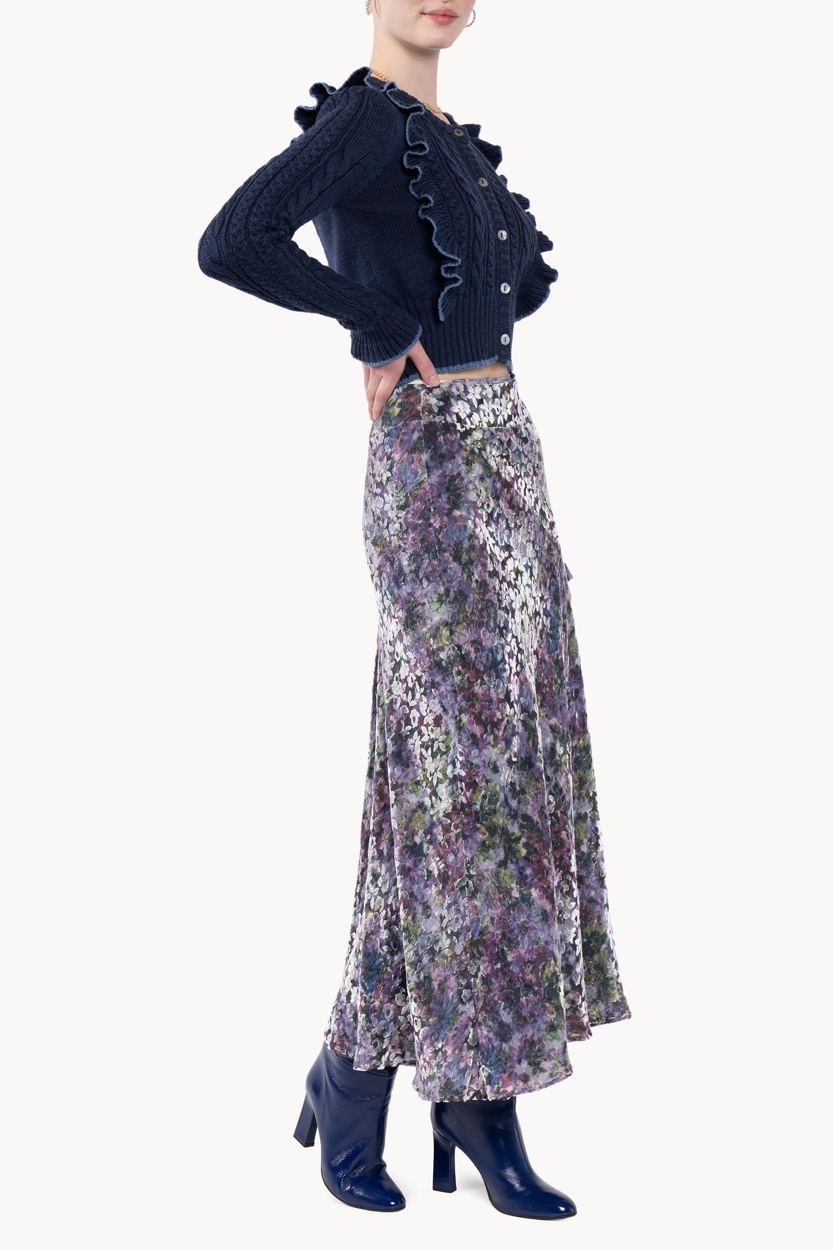 Cardigan con ruches