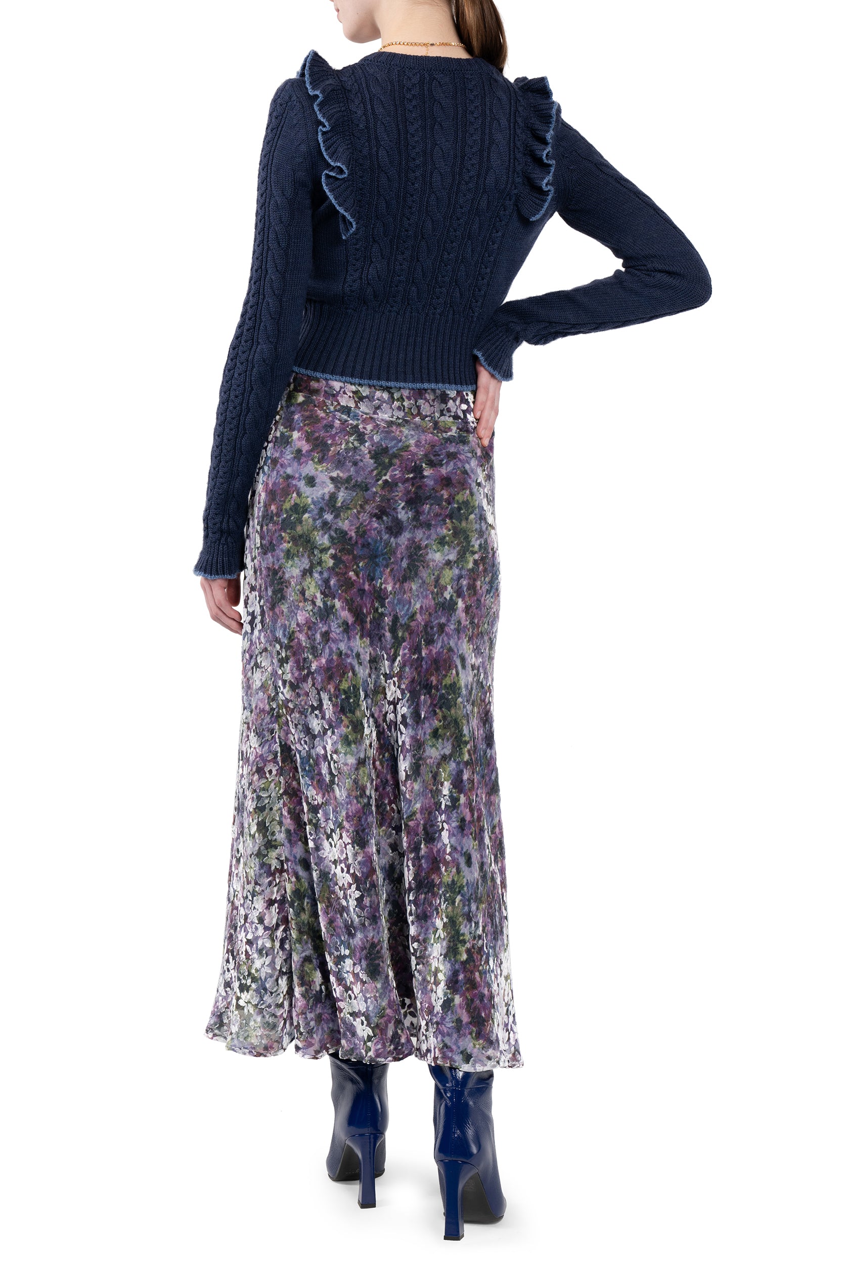 Cardigan con ruches