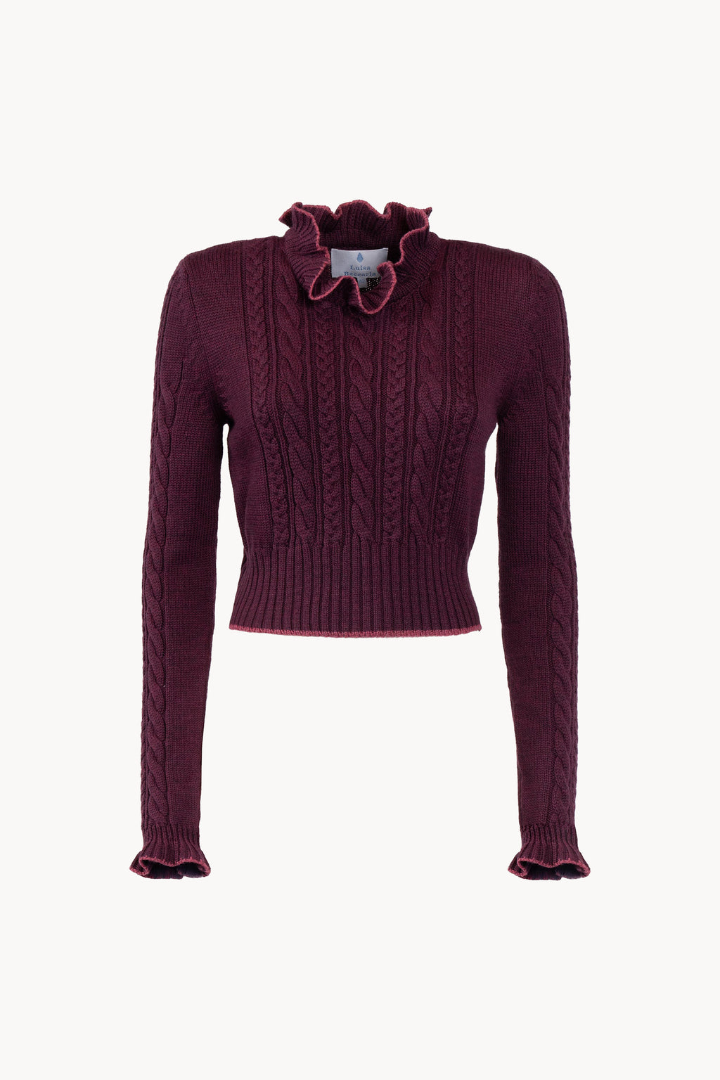 Maglione girocollo intrecciato