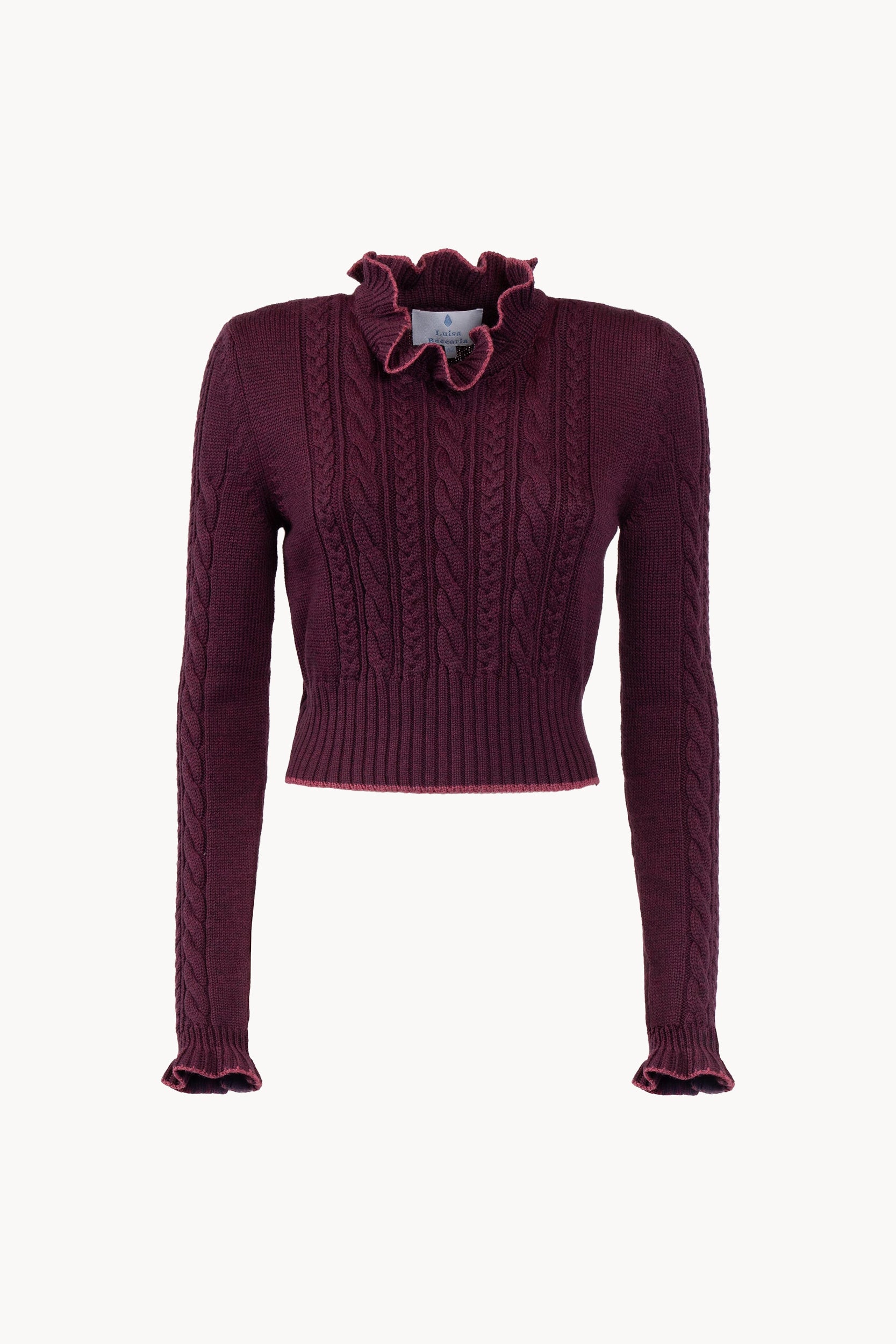 Maglione girocollo intrecciato
