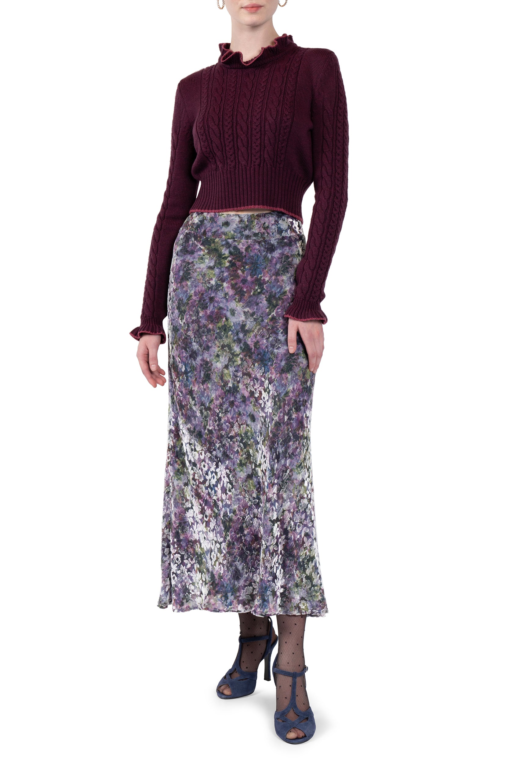 Maglione girocollo intrecciato