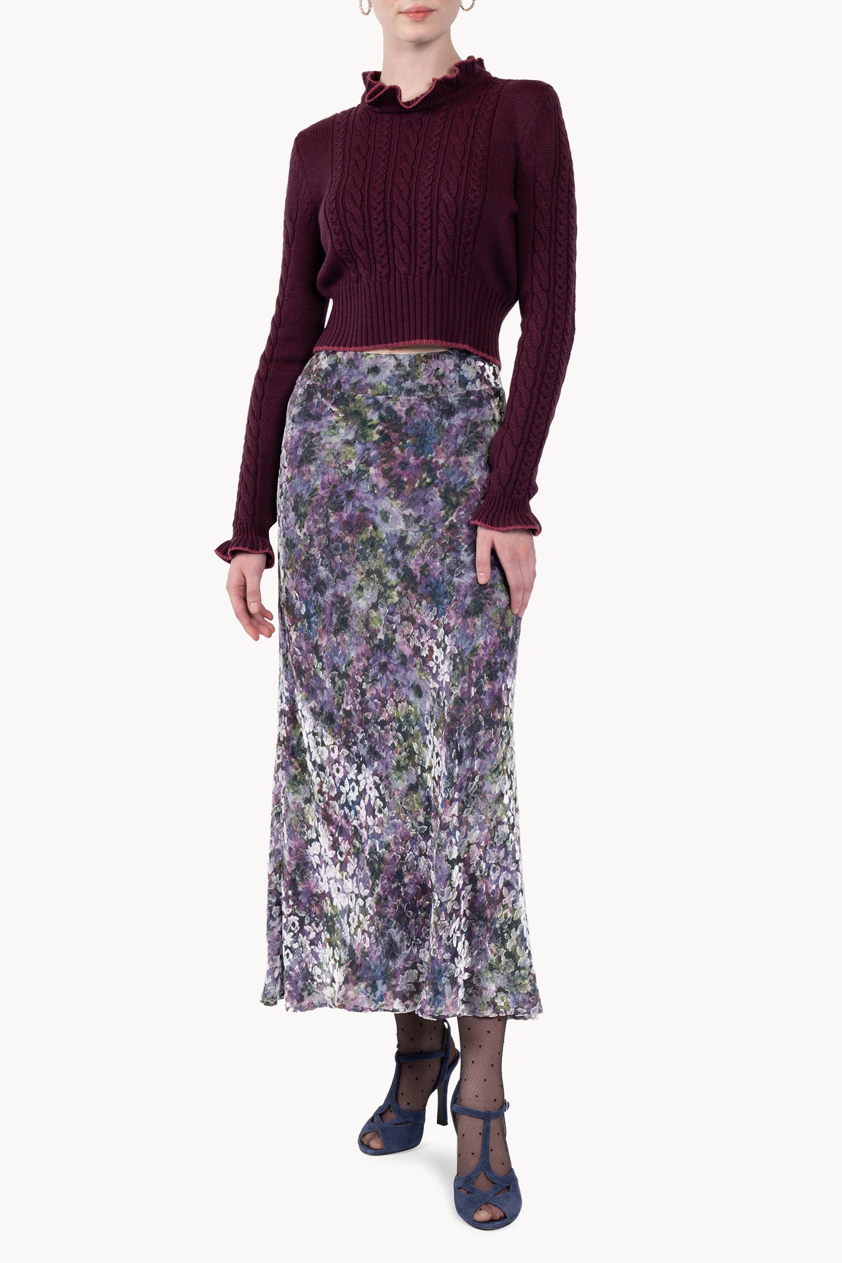 Maglione girocollo intrecciato