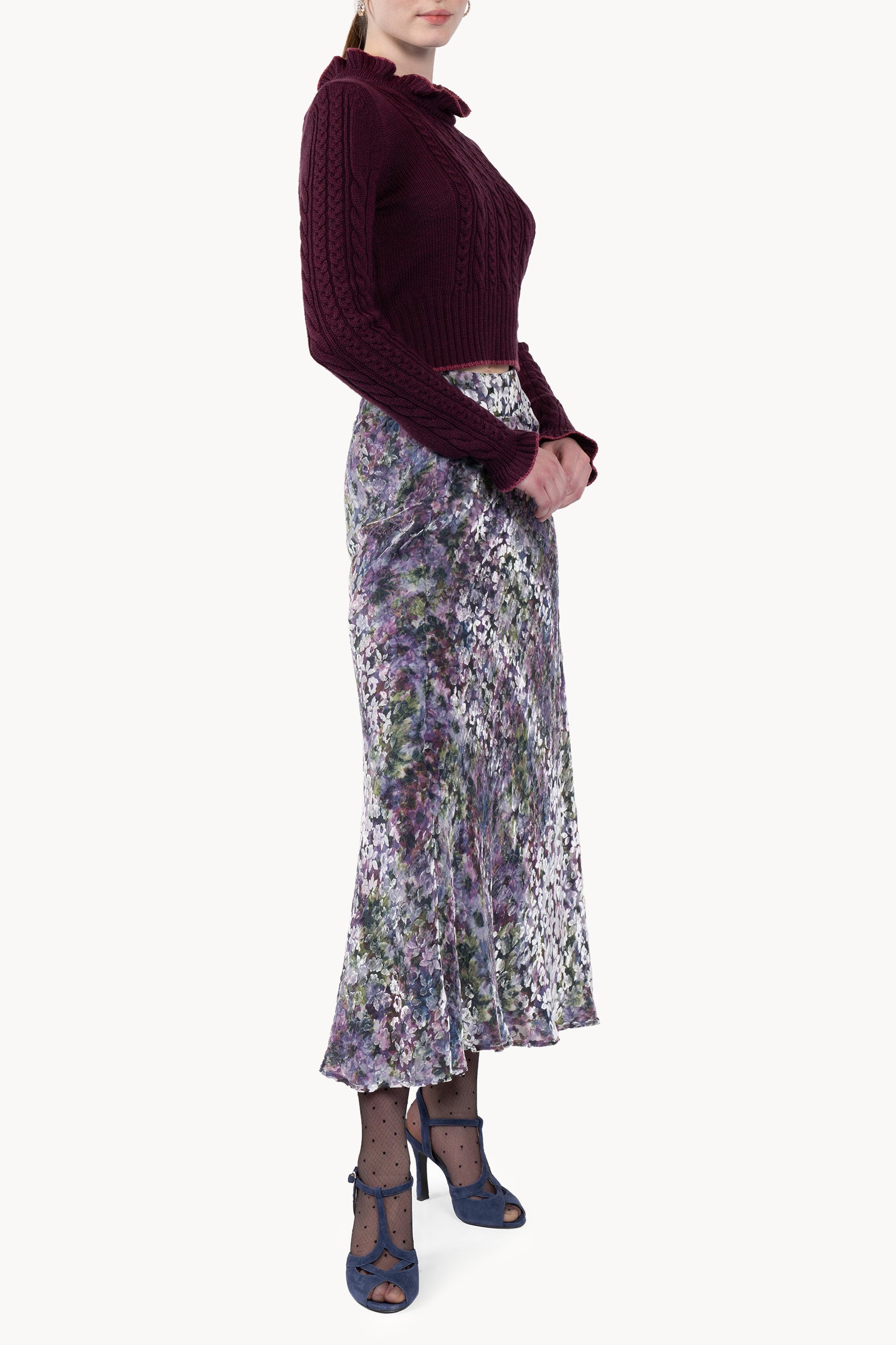 Maglione girocollo intrecciato