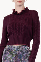 Maglione girocollo intrecciato