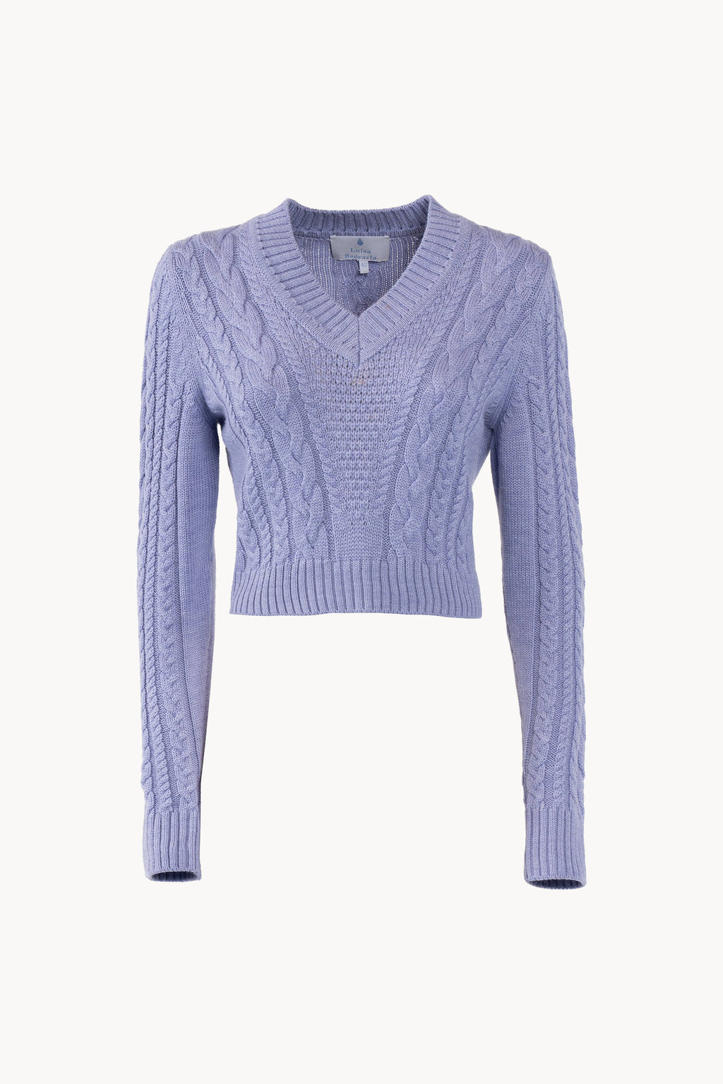 Maglione a scollo a V intrecciato