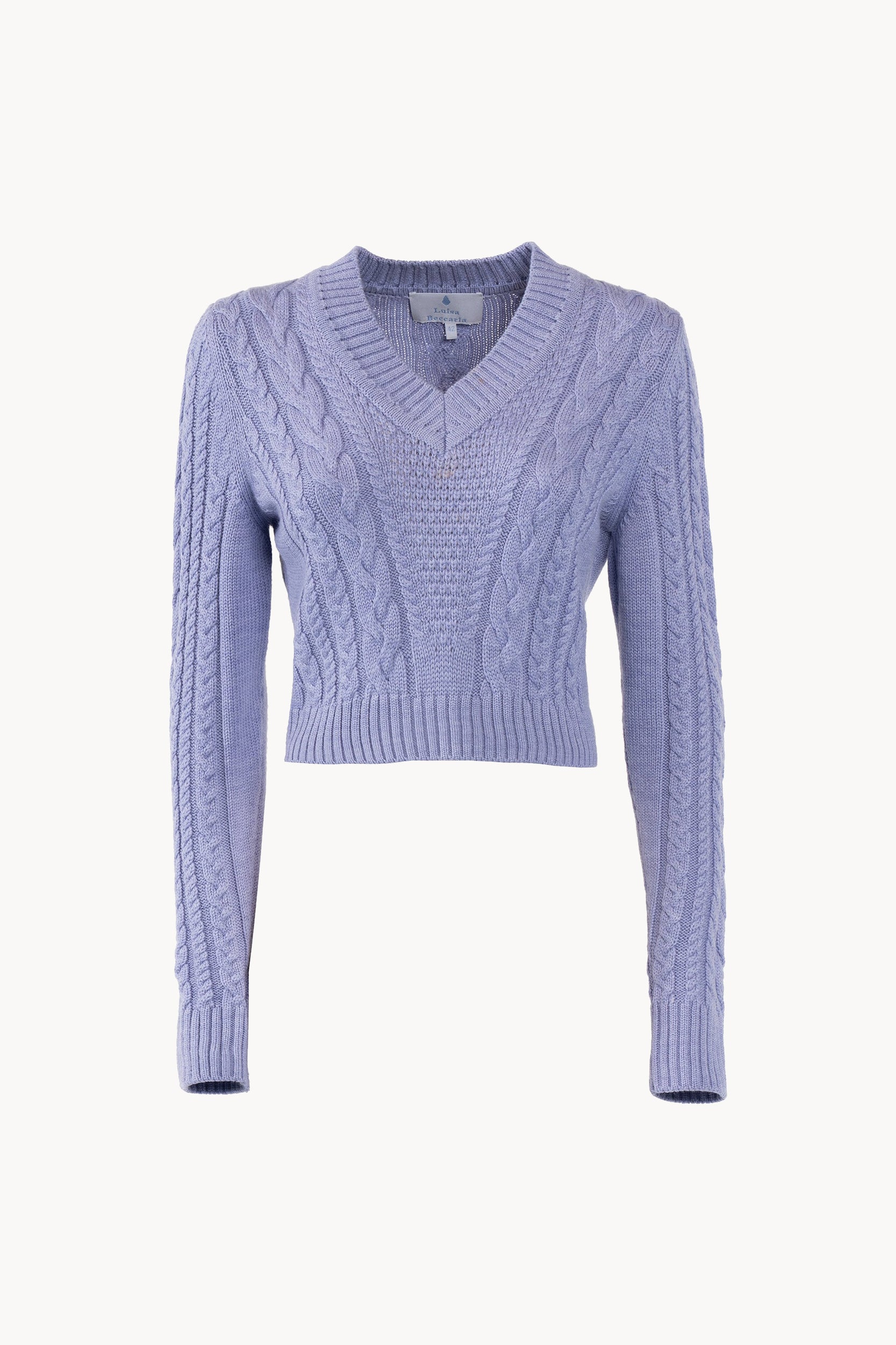 Maglione a scollo a V intrecciato