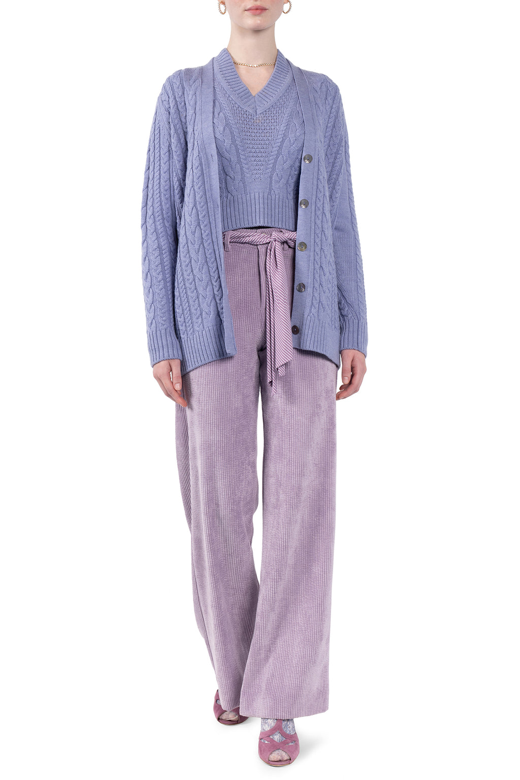 Cardigan intrecciato