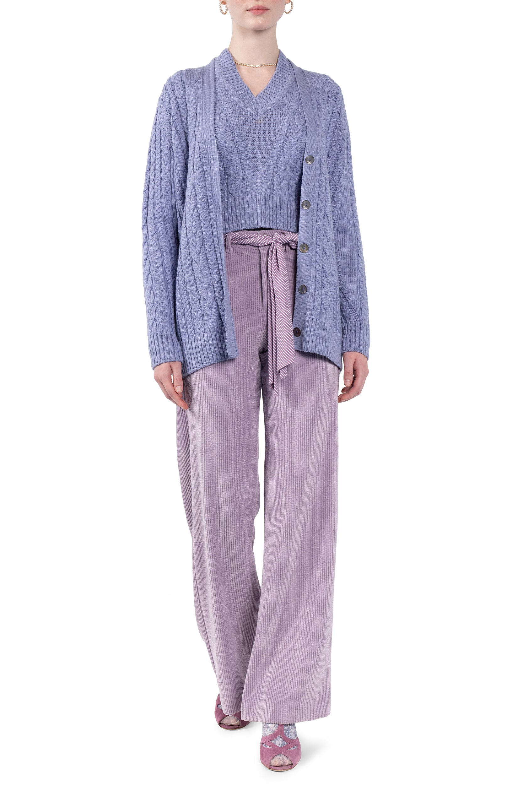 Cardigan intrecciato