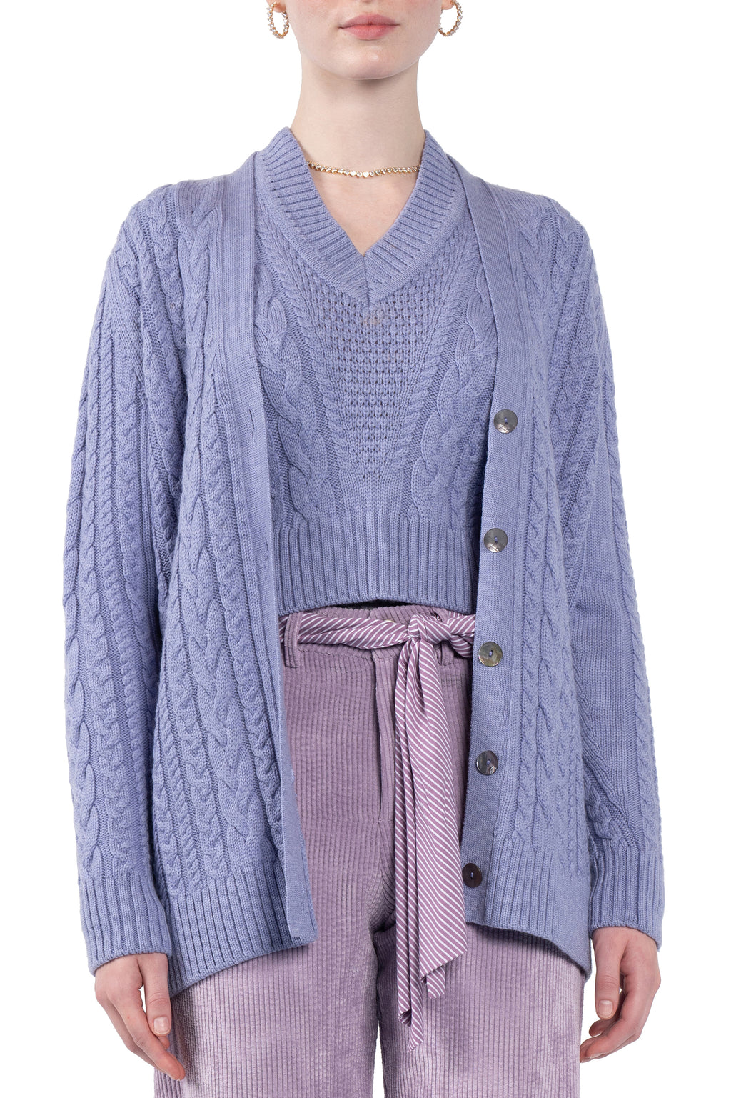 Cardigan intrecciato