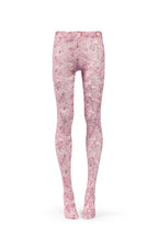 Pink Micro flowers print tights