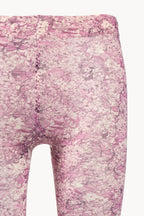 Collant rosa con stampa di micro fiori