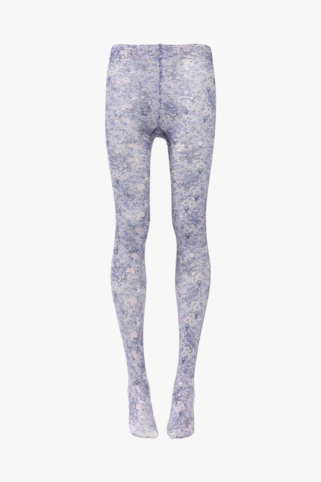 Blue Micro flowers print tights